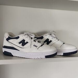 New Balance 550 Sneakers White W/ Deep Purple - Size 9